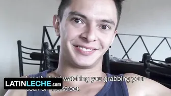 Cute Latino Tincho Gets His Face Covered With Jizz After Swaty Pounding With Stranger - Latin Leche