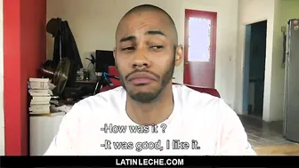 LatinLeche - Latino stud crams two cocks in his mouth