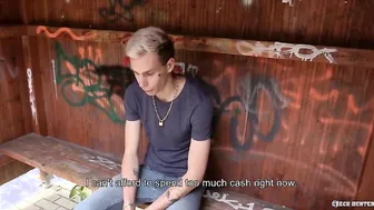 CZECH HUNTER - Hot Guy David Gets Some Money To Do A Blowjob & Fucked Anal In Pov