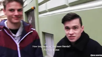 CZECH HUNTER 505 - Twink Buddies Have A Threesome With A Stranger For Cash