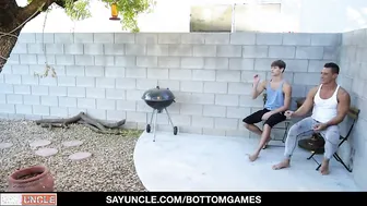 Cyrus Stark & Jax Thirio Bet Their Butts On Outdoor Game - The Loser Gets To His Knees & Opens Wide