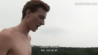 CZECH HUNTER 361 - Ginger Stud Takes A Break From Swimming To Get His Ass Drilled