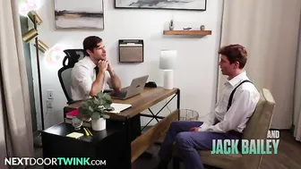 Sexy Stepfather Hires Twink Stepson To 'Work' At His Firm - David Skylar, Jack Bailey - NextDoorTwin