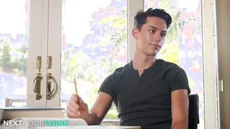 Super Cute Twink Nailed By Hunk Tutor - Justin Matthews, Hayden Brier - NextDoorTwink