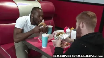 RagingStallion Big Fat Meat Orgy at the Diner!