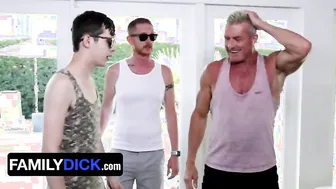 FamilyDick - Ginger Stud Brody Kayman Cums On Stepdad And Stepson's Faces After StepFamily Threesome