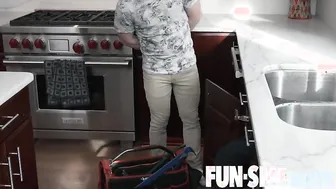 FunSizeBoys - Little Danny takes ginger daddy plumbers massive bare cock