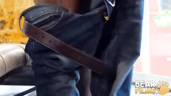 BEARFILMS Blindfolded Gay Bear Avi Strider Masturbates Solo