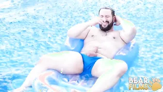 BEARFILMS Kinky Cub Adam Jones Sunbathes Before Jerking Off