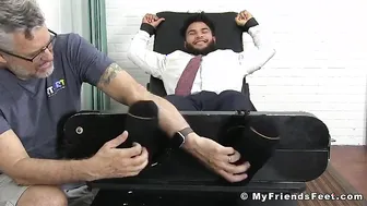 Latino hunk restrained and tickled with no mercy