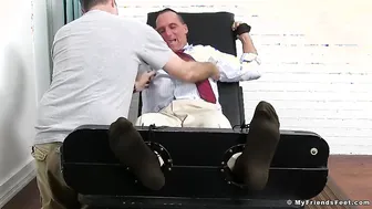 Hunk barely endured while being tickled and tied up good