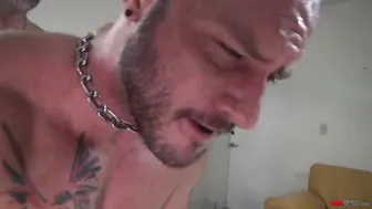 Greg Riley gets pounded by hairy guy Musclebear