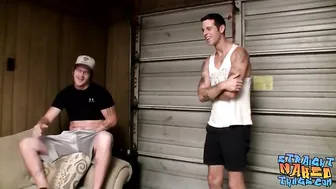 Straights thugs Lex Lane and Cayden Priar jerk off together