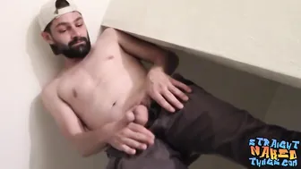 Stunning straight guy Mickey Waters jerking his thick cock