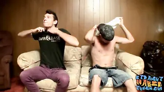 Straight thugs Nolan and Dean Inja cum on their own faces