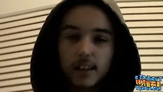Skinny straight guy jerks off his huge cock until he cums