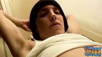 Straight young thug impresses with his masturbation skills
