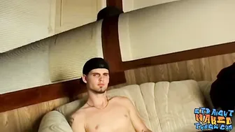 Straight twink Nolan shows off body and solo masturbation