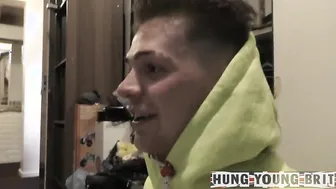 LOOK at Josh’s face as his put on all 4’s and fucked doggy