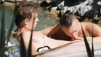 Michal slides his rock-hard cock deep into Max's tight pink hole