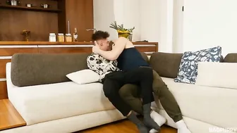 Denis groans with pleasure, as Donnie starts pounding away