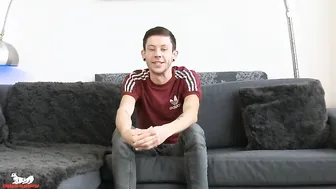 Badpuppy's Xavier Sibley uses his finger to probe his tight asshole