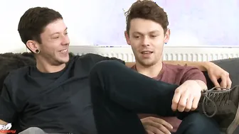 Youri wastes no time riding Xavier's cock