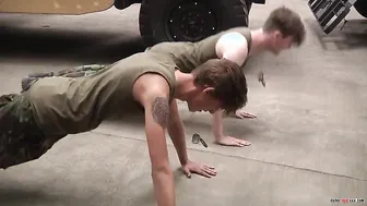 Army recruits Mickey Taylor and Leo Rain fuck Colby Parker