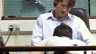 Office anal sex and dildo action with handsome colleagues