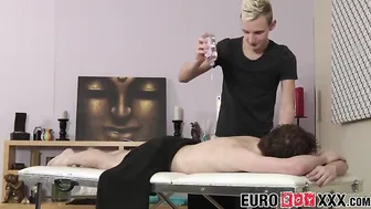 Homo plows kies ass with his big uncut dick and cums