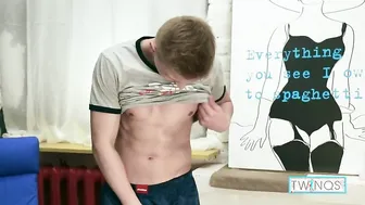 Slim Blonde Twink Jacob Masturbates After Sexy Strip Tease!