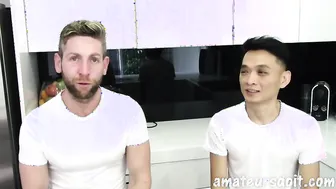 AmateursDoIt - Hung bearded jock fucks tight asian twink bareback