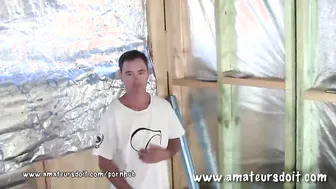 Noah Slips Back Onto The Construction Site For A Solo Jackoff