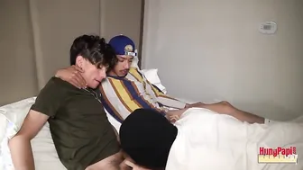 2 hung latinos tag team cum dump HungPapi LetThemWatch cum shot