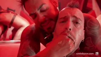 Throat and anal stretch with Axel Abysse and Viktor Rom