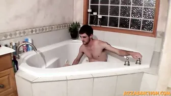 Kinky young dude jerks off and jizzes