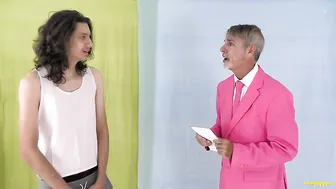 Twinky boy strips down for an older man