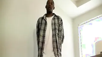 Hung ebony hunk Silk gets his big black cock swallowed