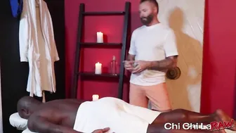 Masseur interracially bred by customer