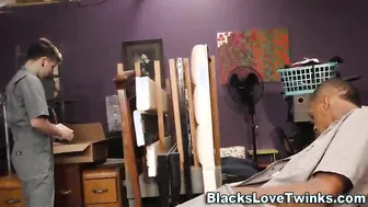 Ebony amateur facializes