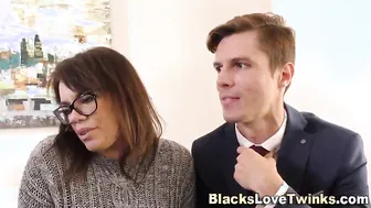 Twink spunked by black