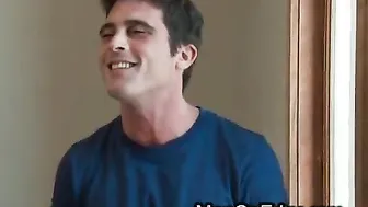 Gay in bondage positions balls slapped