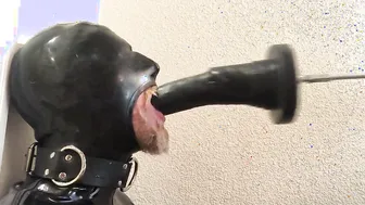 Rubber Pig Throat Fucked by Machine : Slime Edition