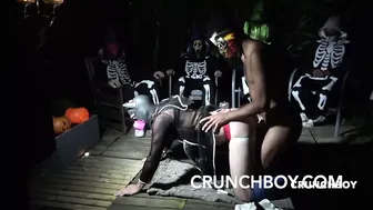 FUCKED BAREBACK FOR the halloween ceremeony with submission